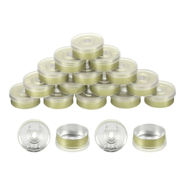 Uxcell Tapas Flip Off de 20 mm 200PCS Sellos Sin Bisel Tapas Flip Off para Frascos de Vidrio Botellas Liofilizadas, Claro/Dorado Verde