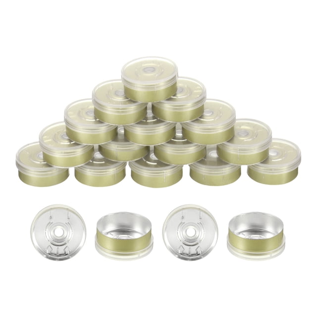 Uxcell Tapas Flip Off de 20 mm 200PCS Sellos Sin Bisel Tapas Flip Off para Frascos de Vidrio Botellas Liofilizadas, Claro/Dorado Verde