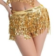 thumbnail image 1 of Jupe de Danse Orientale à Sequins pour Femmes, Jupe de Fête pour Filles, Jupe d'Entraînement Portable, Réutilisable, Lavable, en Chiffon, Costume Doré, 1 of 6