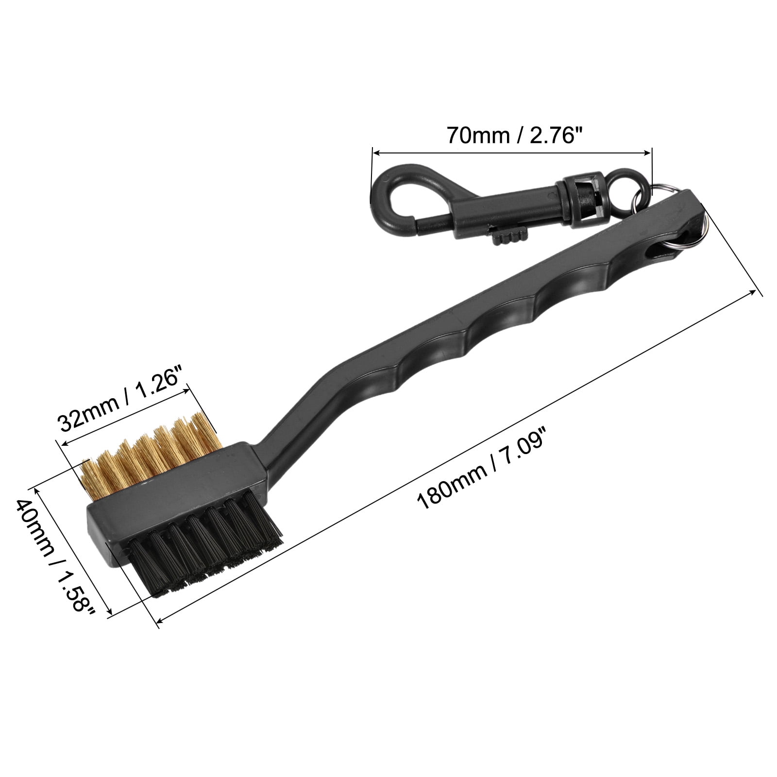 Unique Bargains Double Sided Dust Cleaning Groove Cleaner Clip Golf Club Brush