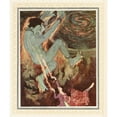 thumbnail image 2 of Edmund Dulac 15x17 Gold Ornate Wood Frame and Double Matted Museum Art Print Titled - The Princess Burns the Efrite to Death (1914), 2 of 4