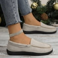 thumbnail image 6 of Comfortable Women’s Winter Moccasins Plus Velvet Warm Round Toe Slip-On Casual Low-Top Shoes for Indoor and Outdoor Use, 6 of 9