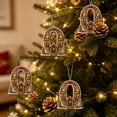 thumbnail image 2 of Christmas Letter Ornament, 3.15 x 1.97in Gingerbread House Initial Hanging Decoration, Acrylic A-Z Choice for Christmas Tree, Wreath, Stocking and Holiday Gift, 2 of 8