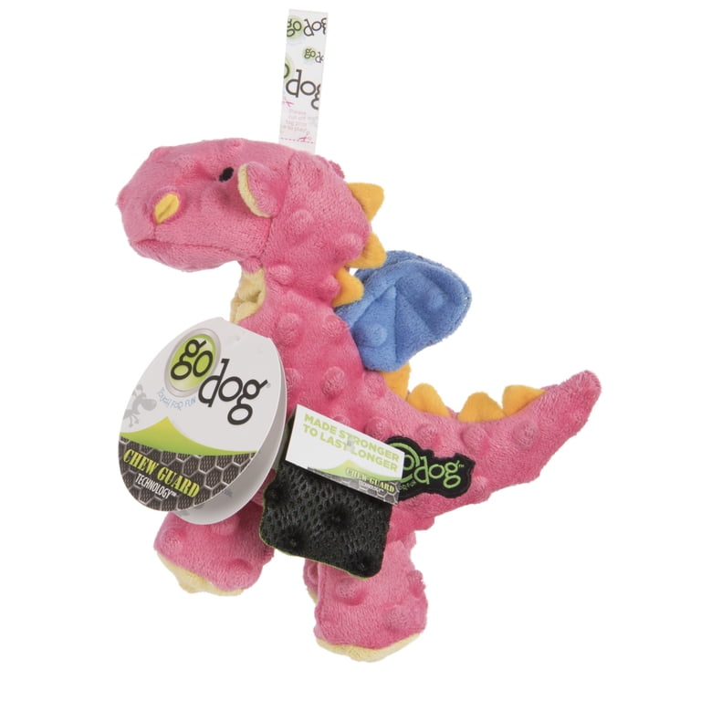 goDog Dragons Squeaky Plush Dog Toy, Chew Guard, Small photo 8