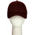 thumbnail image 2 of Essential Basic Plain Dad Hat 100% Cotton Unstructured Hat Unisex Adjustable Strap - Burgundy, 2 of 2