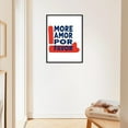 thumbnail image 4 of Moonow7 More Amor Por Favor Wall Art Poster, Romantic Spanish Love Message, Minimalist Red and Blue Prints for Dining Room, Couple’s Bedroom, or Hallway Decor, Unframed Size 40x50 cm / 16x20″, 4 of 13