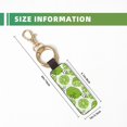 thumbnail image 3 of Wukai Green Various Lemons Print Leather Car Keychain, Universal Key Fob Keychain, Leather Key Chain Holder for Men and Women,360 Degree Rotatable, 3 of 5