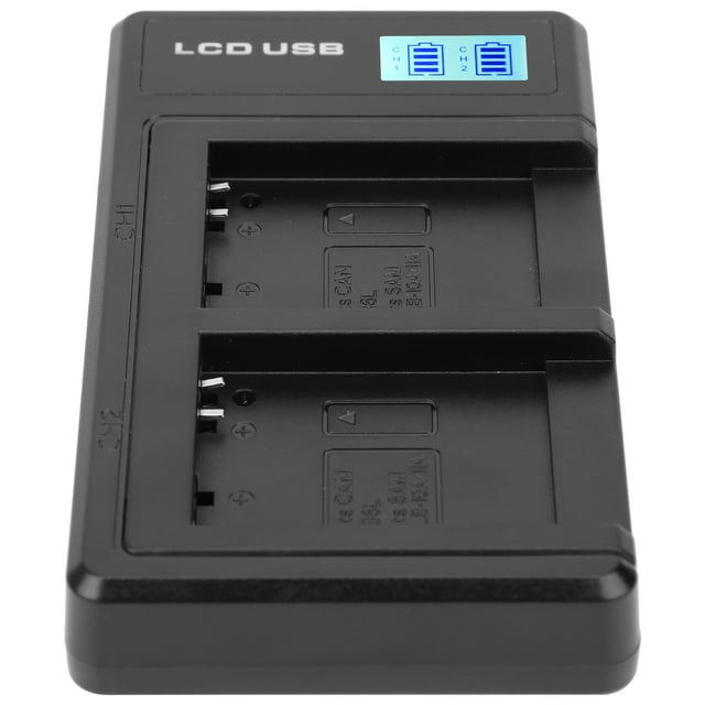 Cargador Dual para Cámara Digital Jadeshay Cargador de Batería para Cámara Negro