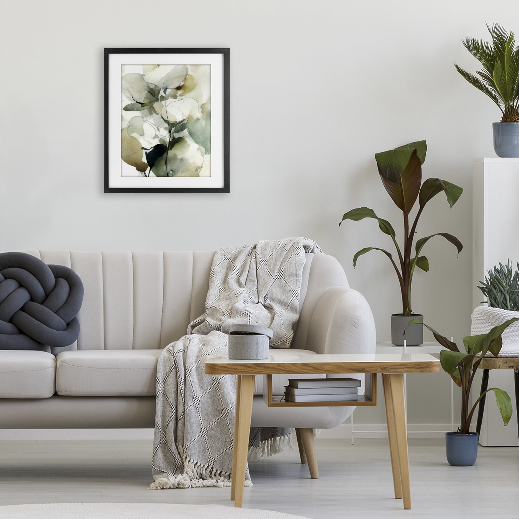 Stupell Industries Floral Branches in Motion Black Framed Print Under Glass, design by Svetlana Aleynikova