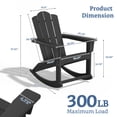 thumbnail image 6 of JEAREY Plastic Adirondack Rocking Chair,HDPE All-Weather Outdoor Rocking Adirondack Chair for Porch, Patio, Balcony,Black, 6 of 7