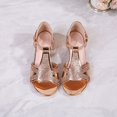 thumbnail image 3 of KEINXS Sparkling Princess High Heel Shoes - Girls Shoes with Rhinestone Embellishment  Breathable Lightweight Design  Open Toe  Perfect for Wedding Party Banquet  Dressy Occasions and Spe, 3 of 6