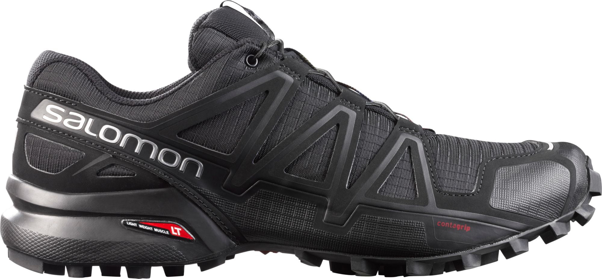 Salomon Mens Speedcross 4 Trail Running Shoes Black Black/Black/Black Metallic 8.5 UK 