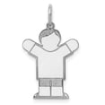 thumbnail image 1 of FB Jewels Sterling Silver Rhodium-plated Kid Charm, 1 of 2