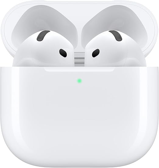 Apple AirPods 4 with USB-C Charging Hard Case, Scratch-Resistant, Smartphones, White, 1, 1, 1