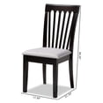 thumbnail image 2 of Baxton Studio Minette Fabric and Wood Dining Chairs in Gray & Espresso Set of 4, 2 of 7