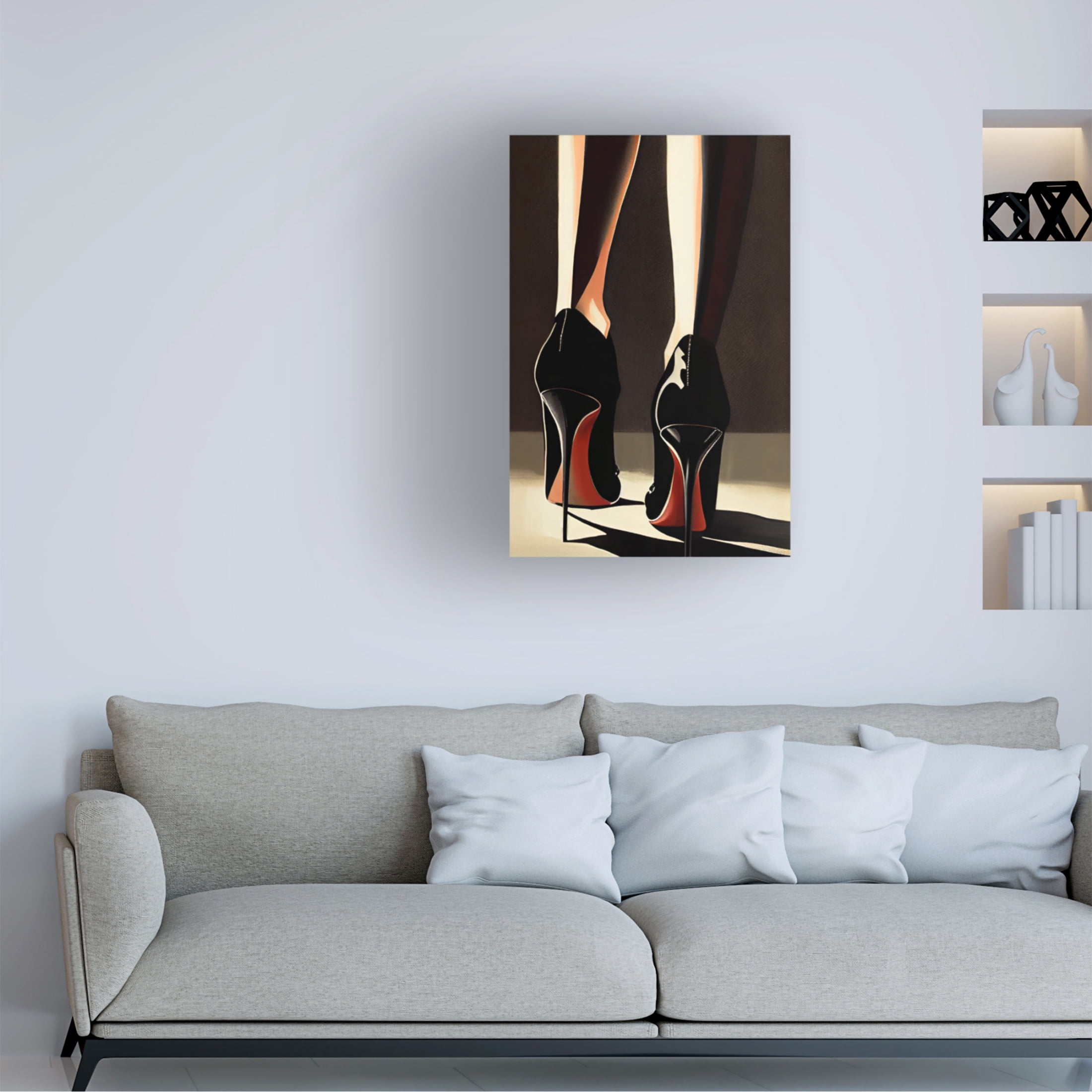 Canvas Wall Art - Treechild 'Heels' Wall Art for Living Room, Bedroom, or Office D?cor by Trademark Fine Art - 30 x 47 Inches