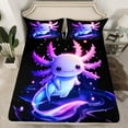 thumbnail image 2 of Castle Fairy Boys Girls Kawaii Axolotl Twin Sheet Sets 3pcs,Cartoon Animal Salamander Twin Fitted Sheet Microfiber,Abstract Gradient Ombre Breathable Flat Sheet,Microfiber Bedroom Decor, 2 of 7