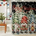 thumbnail image 6 of Merry Christmas Shower Curtains for Bathroom, Retro Red Blue Yellow Gnome Tree Snow Waterproof Fabric Shower Curtain for Bathroom Bathtub Decoration, Machine Washable, 72"x72", 6 of 9