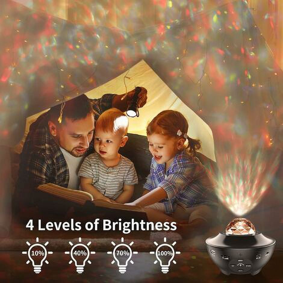 Star Projector, Star Light Galaxy Projector Led Planetarium Star Light Projector, Children's Night Light with Voice Control/Bluetooth/Timer for Baby Room Home Decoration
