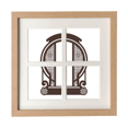 thumbnail image 1 of Chinese Culture Blue Flower Door Frame Wall Tabletop Display 4 Openings Picture, 1 of 3