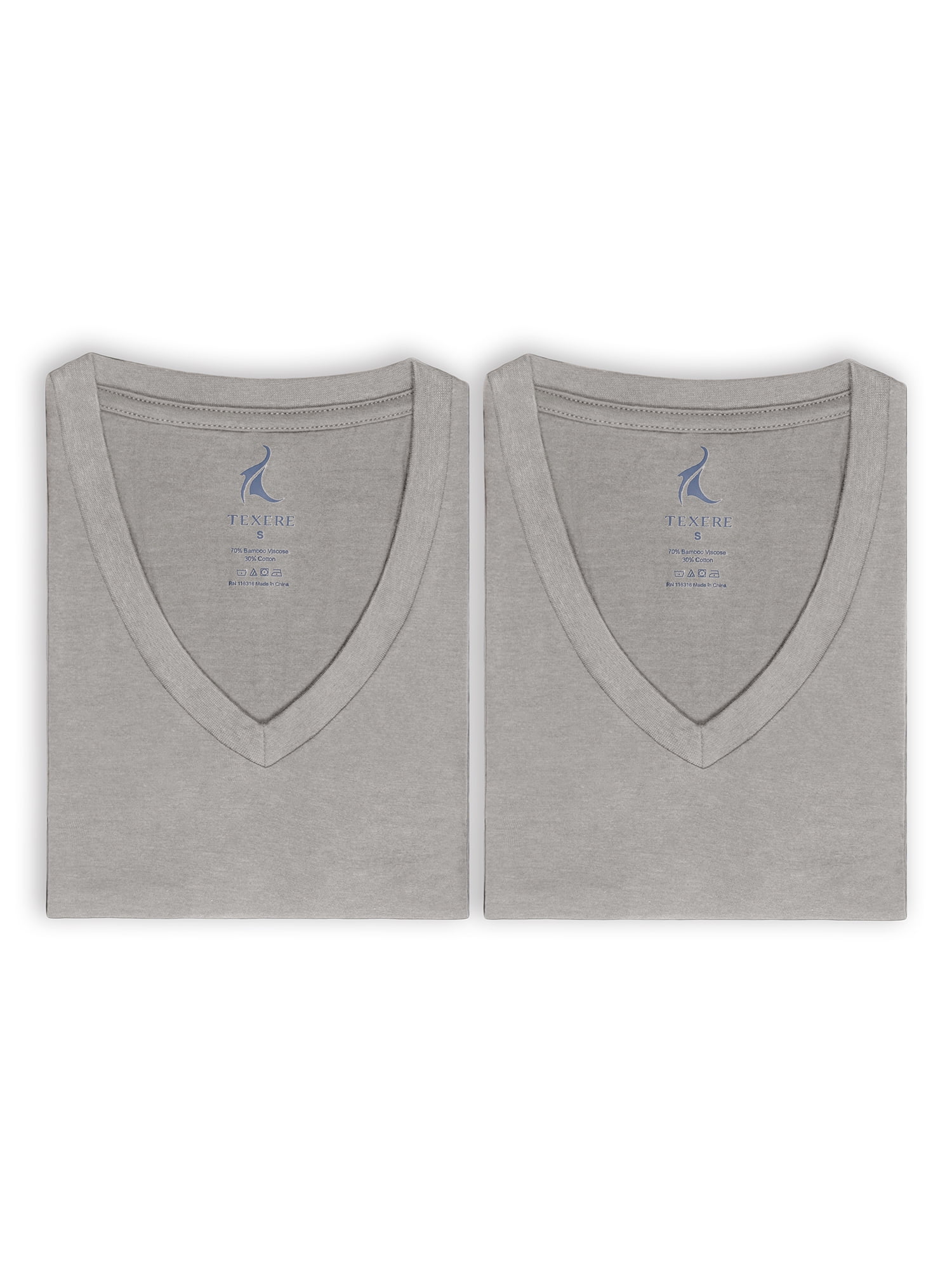 Men's V-Neck Undershirts in Bamboo Viscose - 2 Pack Shirt for Him by ...