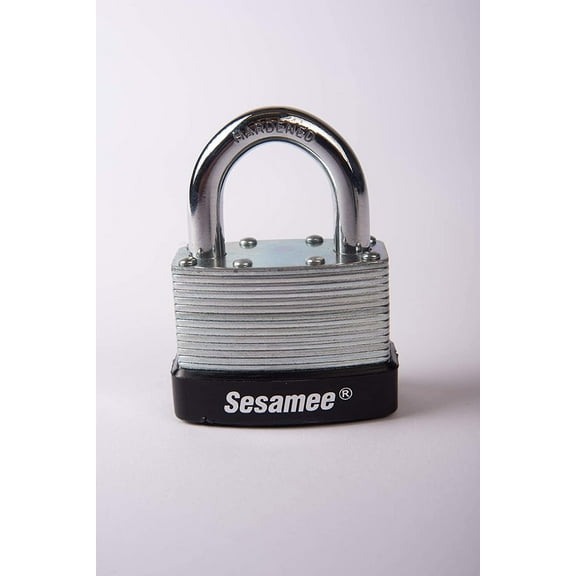 CCL Security K436L 436L 4 Dial Bottom Resettable Laminated Padlock with 1 Hardened Steel Shackle, 10000 Possible Combinations, 436/437 Series, Silver