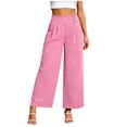 thumbnail image 5 of JUSLIO Women Pants Ice Silk with Pockets Fashion Casual Comfort Waist Elastic Waist Straight Pants, 5 of 8