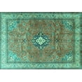 thumbnail image 1 of Ahgly Company Indoor Rectangle Persian Turquoise Blue Traditional Area Rugs, 4' x 6', 1 of 4