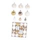 thumbnail image 2 of 44 bolas navideñas para colgar en el árbol de Navidad, con forma de estrella. Oro blanco, 2 of 9