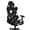 Black-Daisy Leaf, variant on SCRAWLGOD Daisy Leaf Print Gaming Chair Cover Stretch Breathable Furniture Protector Washable Stain Resistant Gamer Chair Slipcover with Armrest Covers