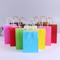 thumbnail image 4 of 10 bolsas de regalo de papel Kraft con asas para compras, manualidades, bolsas marrones y blancas, bolsas de bricolaje, suministros para fiestas y Navidad, 4 of 5