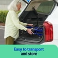 thumbnail image 6 of Medline Transport Wheelchair with Permanent Full-Length Arms and Handbrake, Lightweight, Swing-Away Footrests, 300 lb Capacity, Blue, 6 of 6