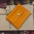 thumbnail image 5 of Xfvqtps Women Coin Purses Snap Fastener Zip up Solid Color Simplicity Leather Wallet Brown, 5 of 7