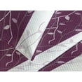 thumbnail image 3 of Ambesonne Autumn Vibes Quilted Coverlet 3 Pcs, Modern Leaves Branch, Queen Size, Mauve Off White Purple, 3 of 4