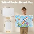 Trifold Poster Board 21 x 14 Inches 5 Packs, White Corrugated Display ...