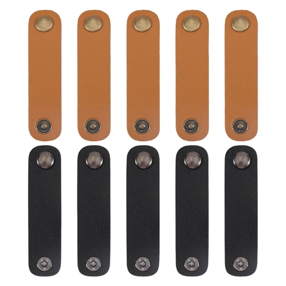 PU Leather Scarf Fasteners Clasps Button Lock For Tie Shirts Stylish Accessory 10Pcs Set