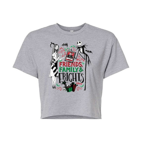The Nightmare Before Christmas - Friends Family And Frights - Juniors Cropped Cotton Blend T-Shirt