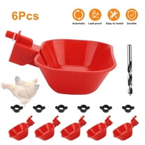 6pcs Large Automatic Chicken Water Cups, EEEkit Poultry Watering System for Coop & Farm
