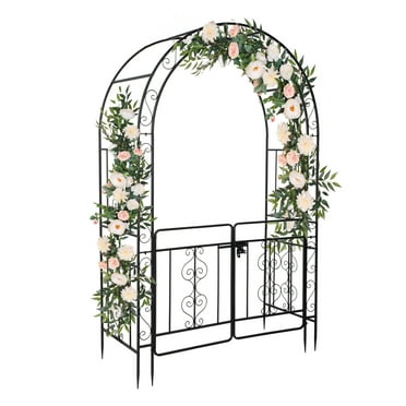 Best Choice Products 92in Steel Garden Arch Arbor Outdoor Trellis for ...