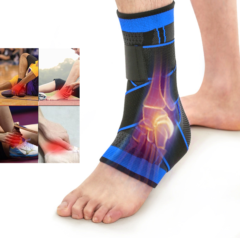 Elastic Pressurized Adjustable Sports Ankle Brace Support Wrap 