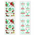 thumbnail image 1 of Tatuajes temporales luminosos navideños que brillan en la oscuridad Tatuajes de Papá Noel, 1 of 6