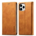thumbnail image 3 of Wallet Case For iPhone 12 Pro Max, Premium PU Leather Flip Strong Magnetic Closure [Kickstand][RFID Blocking][Card Holder Slots] Retro Shockproof Cover Men/Women For iPhone 12 Pro Max, Brown, 3 of 11
