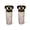 PINK BLK SPOTS, variant on Aria Home Candlesticks Set of 2 Splatter Cement Pink with Gold Top Modern Accent Decor