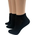 thumbnail image 4 of Unisex No Show Classic Design Anklet CoolMax Socks, Comes in a 3-Pair Pack of Black, 4 of 5