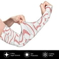 thumbnail image 3 of Uemuo Baseballs Printed Arm Sleeves, Cooling UV Sun Protection Sports Compression for Men/Women, 3 of 8