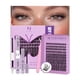 thumbnail image 1 of Jomay Lash Clusters Kit – Pestañas tenues para extensiones de pestañas de volumen natural DIY individual impermeable con banda fina suave y pegamento sellado (incluye pinzas y removedor) D Curl 0.394-, 1 of 5