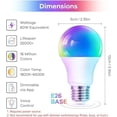 thumbnail image 4 of Smart Light Bulbs with Remote Control, Smart Bulb That Work with Alexa & Google Home, 16 Million Color Changing Light Bulbs 60W, A19 E26 2.4Ghz WiFi Light Dimmable,1800K-6500K,800lm 4 Pack, 4 of 6
