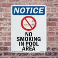 thumbnail image 5 of No Smoking In Pool Area OSHA Notice Rigid Plastic Sign 14 Inch x 10 Inch - 10 Pack, 5 of 8