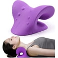 thumbnail image 1 of LinenLoon Neck and Shoulder Relaxer, Cervical Traction Device for Pain Relief and Cervical Spine Alignment, Chiropractic Pillow, Neck Stretcher (Purple), 1 of 5