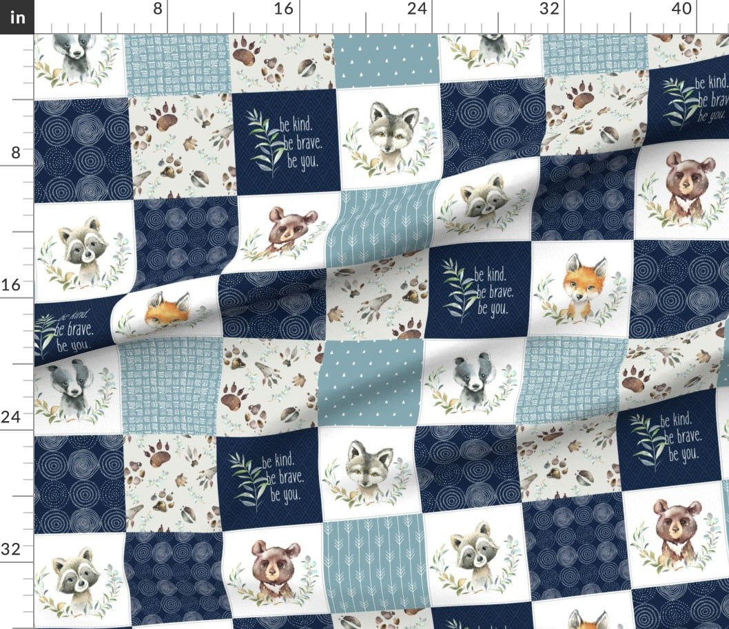 All Aboard Animal Train Baby Quilt Top Panel 01 – Quilting Fabric Supplier